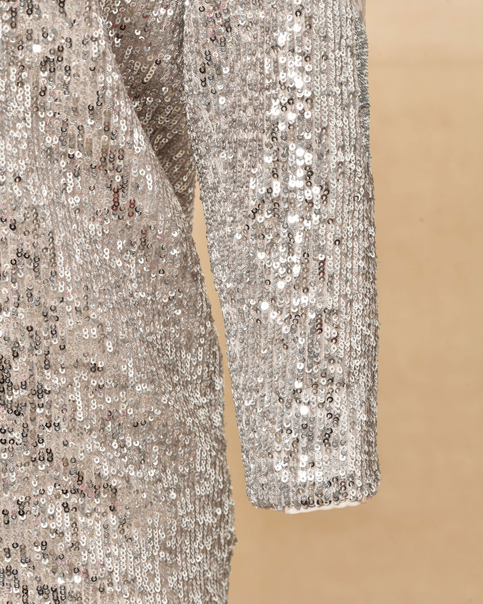 Robe courte à sequins tricolores Isabelle Blanche