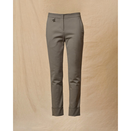 Pantalon en coton gris Lorena Antoniazzi