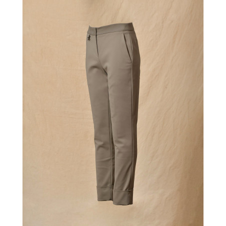 Pantalon en coton gris Lorena Antoniazzi