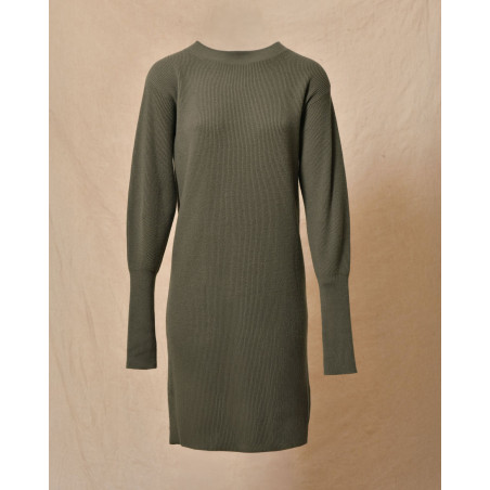 Robe pull en laine kaki Lorena Antoniazzi