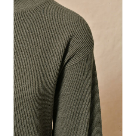 Robe pull en laine kaki Lorena Antoniazzi