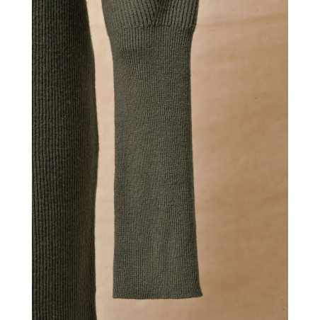 Robe pull en laine kaki Lorena Antoniazzi