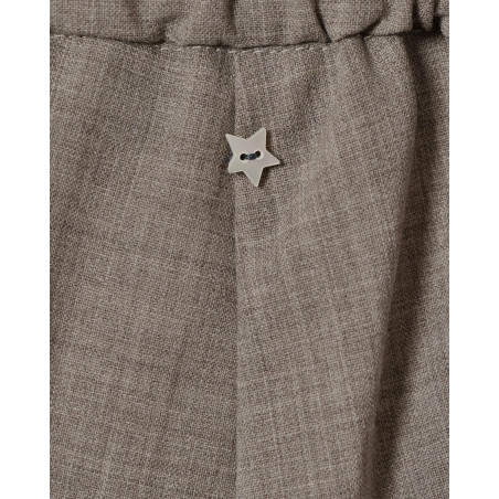 Pantalon en tissu chiné élastique gris Lorena Antoniazzi
