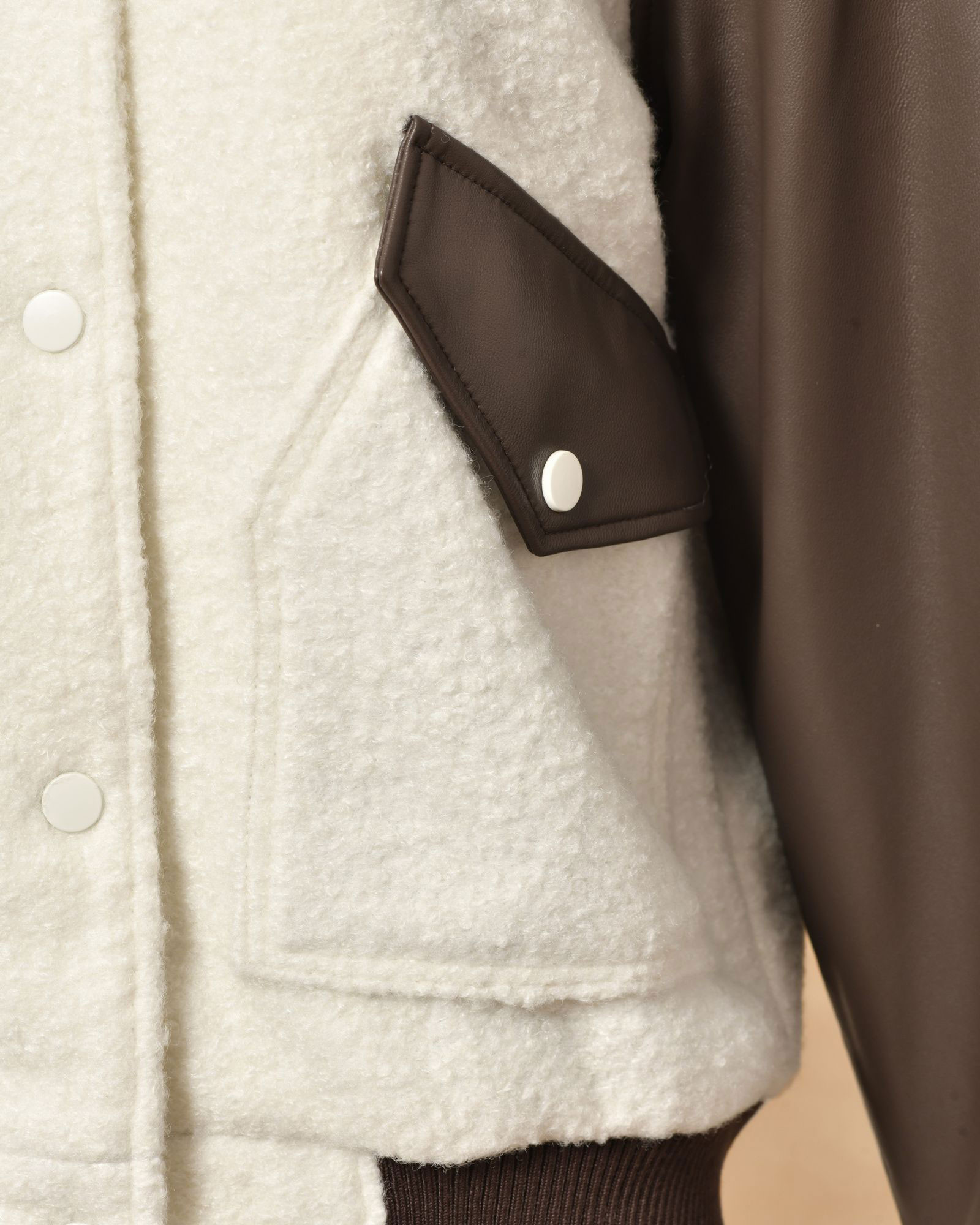 Blouson en cuir et peau lainée Ventcouvert