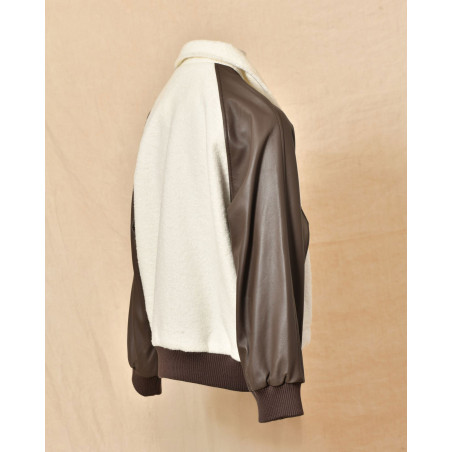 Blouson en cuir et peau lainée Ventcouvert