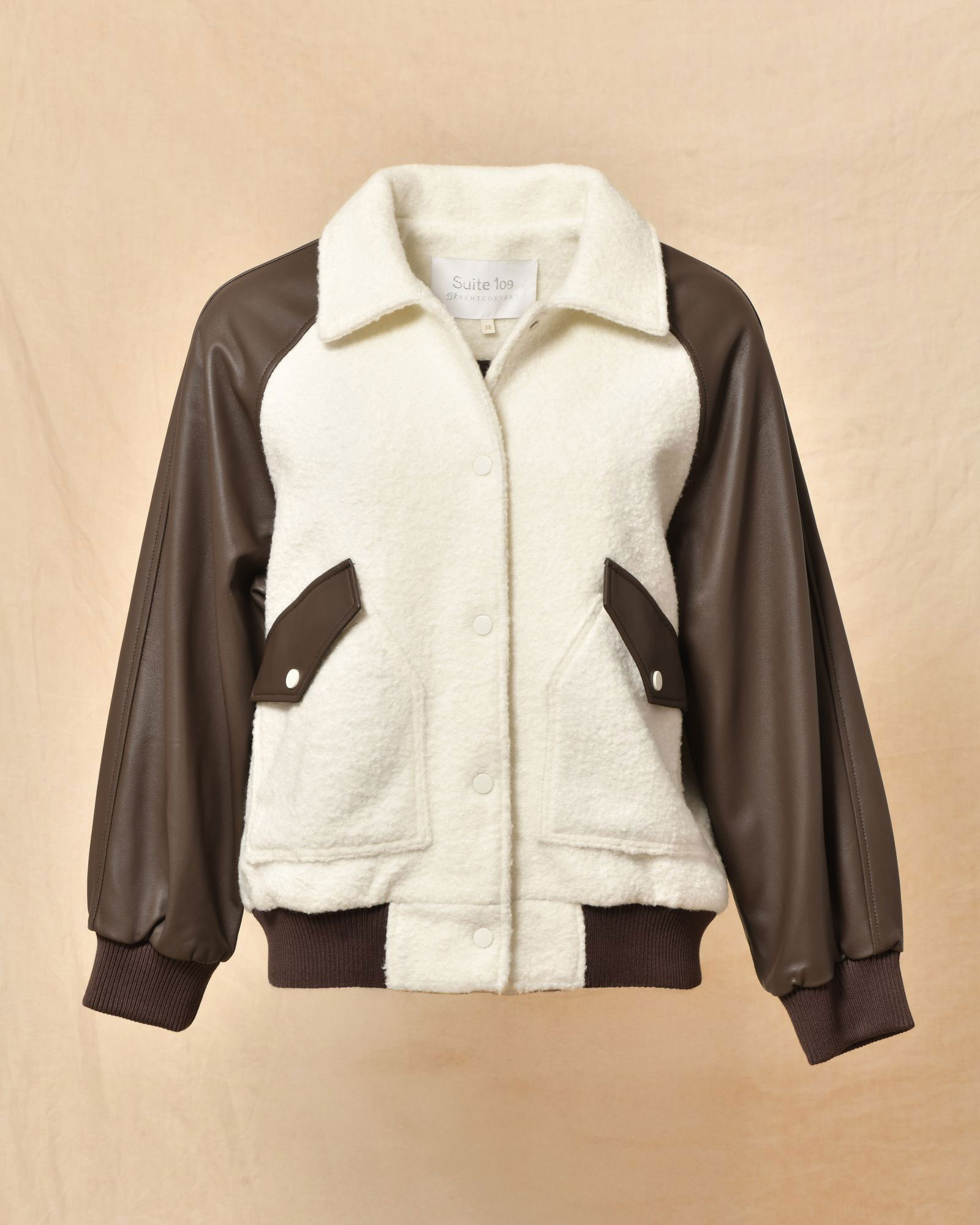 Blouson en cuir et peau lainée Ventcouvert