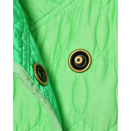 Manteau matelassé sans manches vert Forte Forte