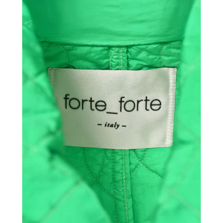 Manteau matelassé sans manches vert Forte Forte