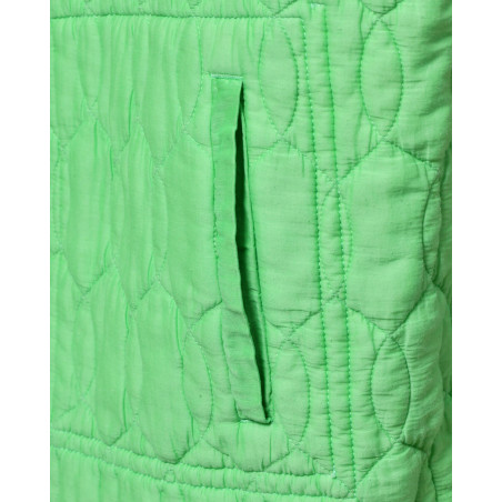 Manteau matelassé sans manches vert Forte Forte