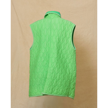 Manteau matelassé sans manches vert Forte Forte
