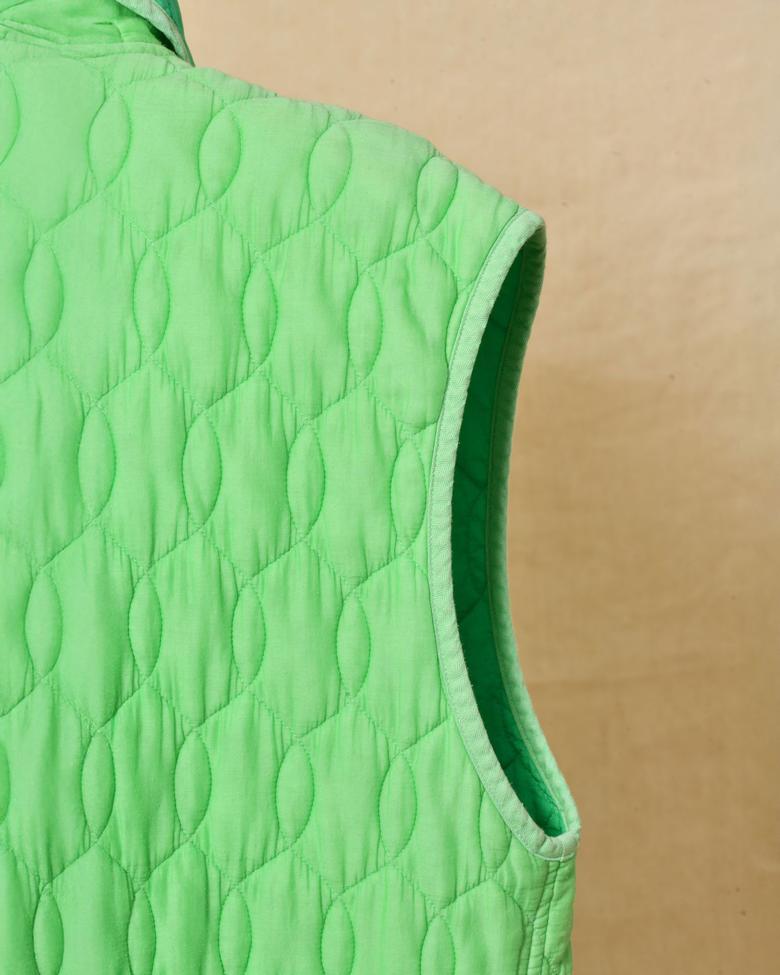 Manteau matelassé sans manches vert Forte Forte
