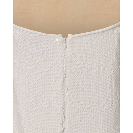 Robe à sequins blancs Co.Go