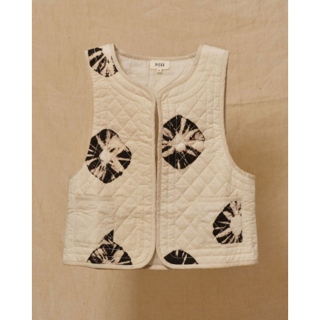 Gilet sans manches matelassé à imprimé abstrait Diega