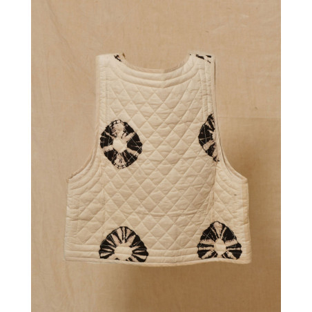 Gilet sans manches matelassé à imprimé abstrait Diega