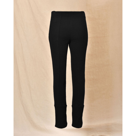 Pantalon noir ajusté à poches zippées Malloni