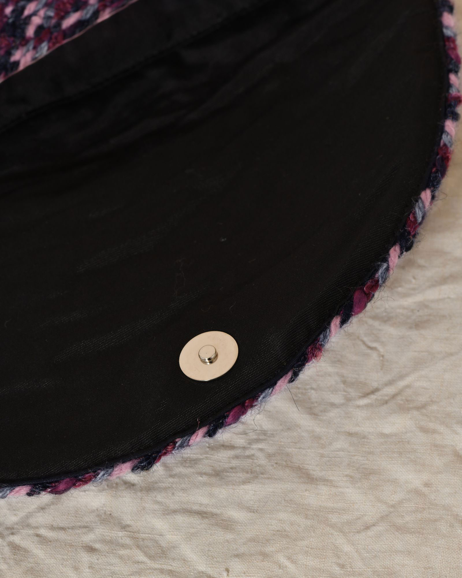 Pochette en tweed tricolore Caterina Bertini