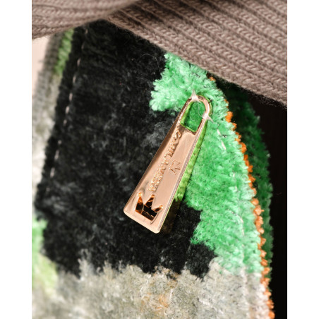 Sac en velours multicolore à franges La Milanesa