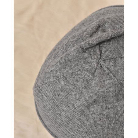 Bonnet fin en laine gris Ixos