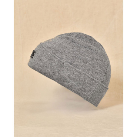 Bonnet fin en laine gris Ixos