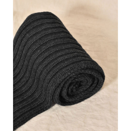 Echarpe en laine grise Ixos