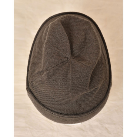 Bonnet fin en laine kaki Ixos