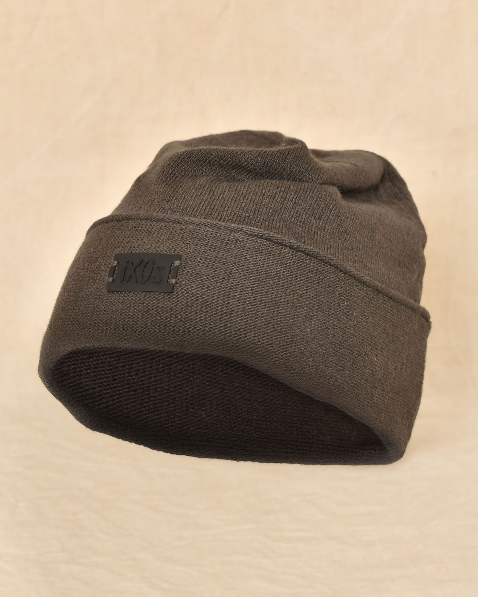 Bonnet fin en laine kaki Ixos