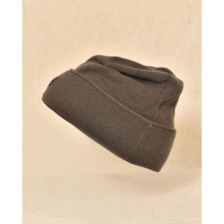 Bonnet fin en laine kaki Ixos