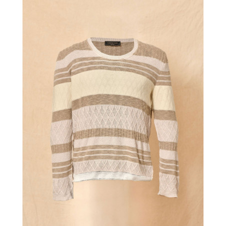 Pull rayé en maille Gabriele Pasini