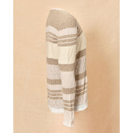 Pull rayé en maille Gabriele Pasini