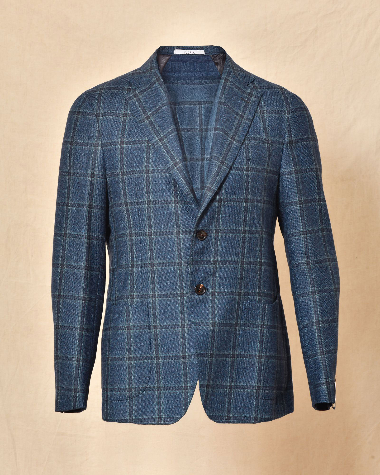 Veste bleue à carreaux Fugàto