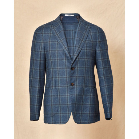 Veste bleue à carreaux Fugàto