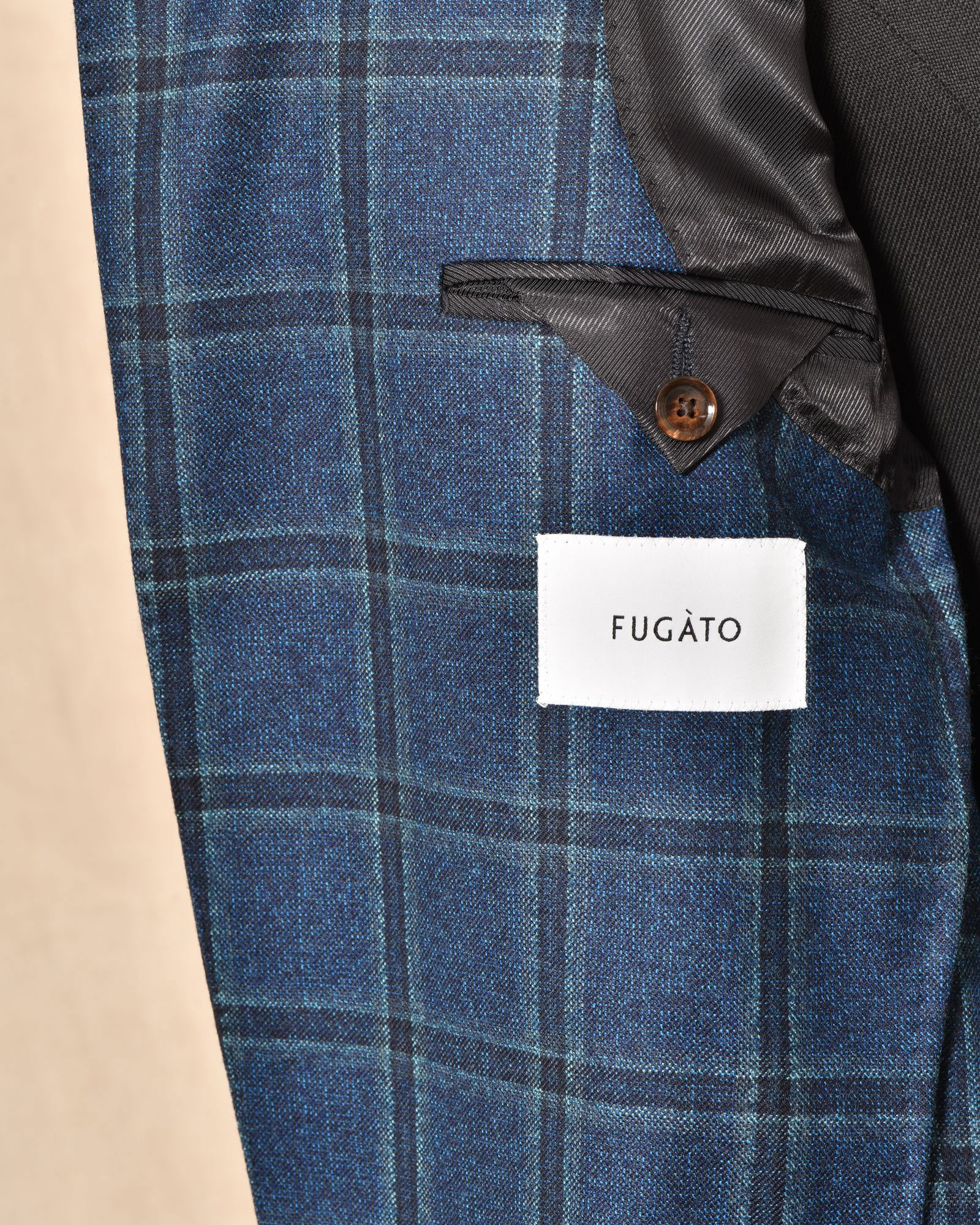 Veste bleue à carreaux Fugàto