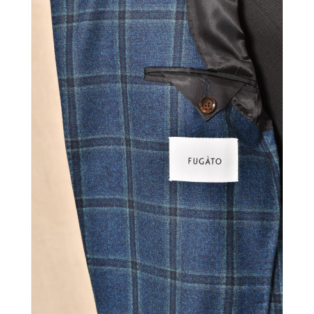 Veste bleue à carreaux Fugàto