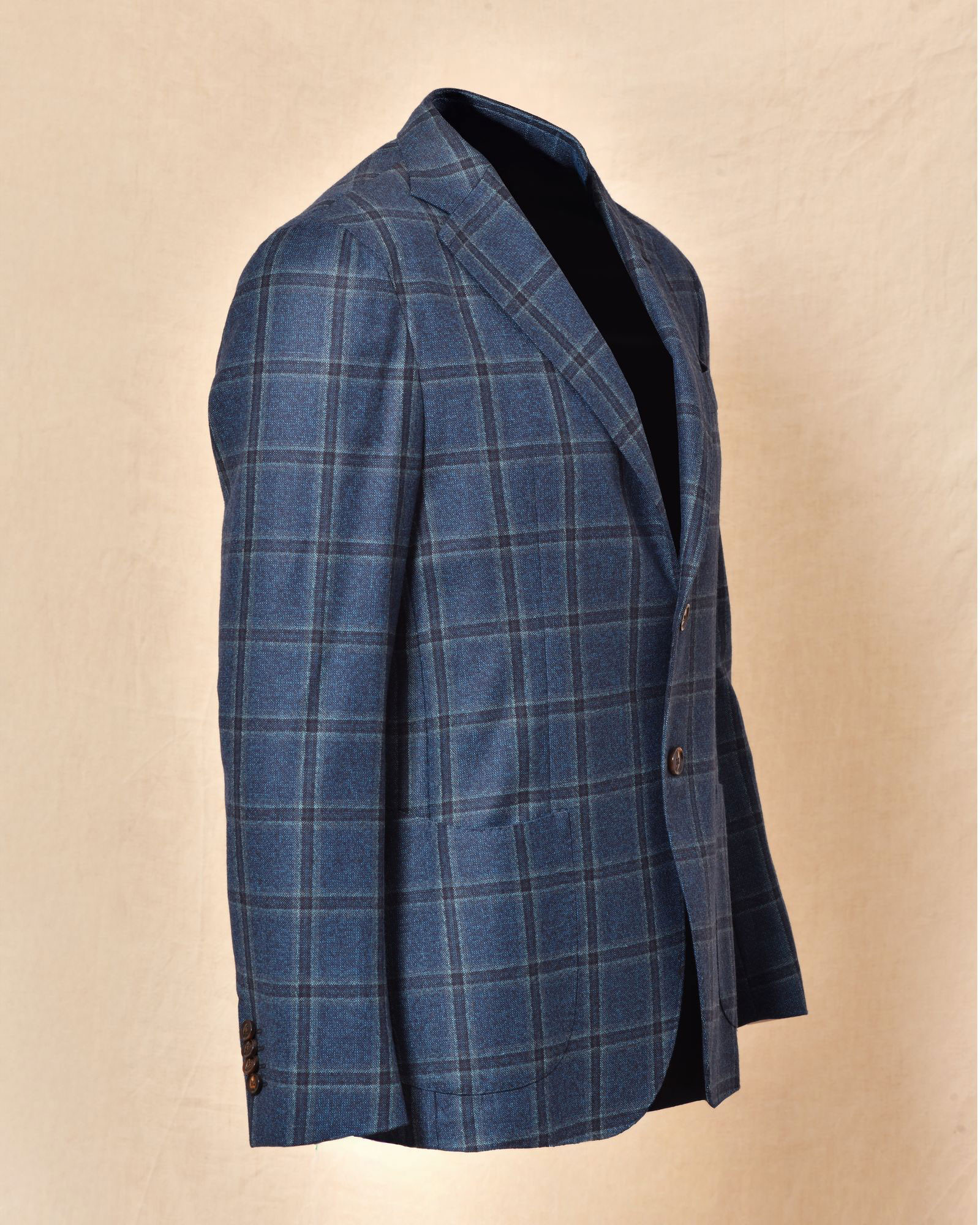 Veste bleue à carreaux Fugàto