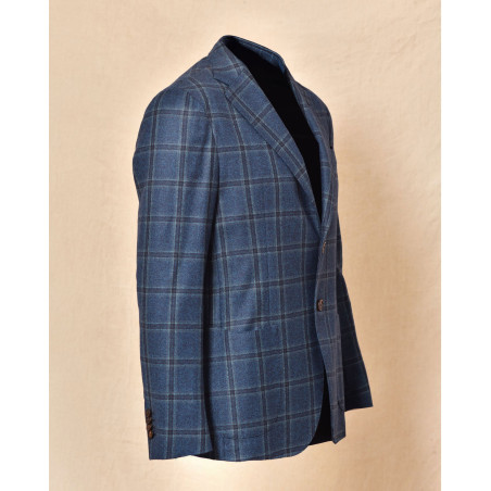 Veste bleue à carreaux Fugàto