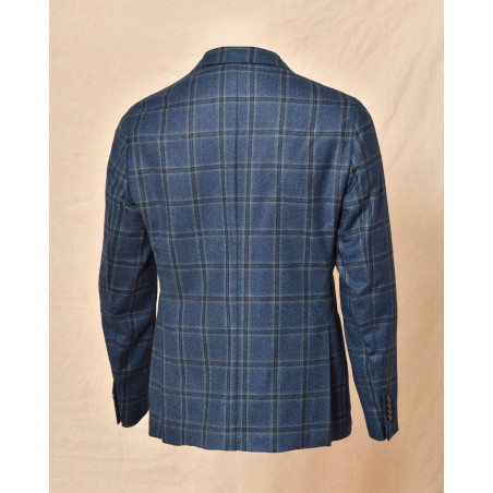 Veste bleue à carreaux Fugàto