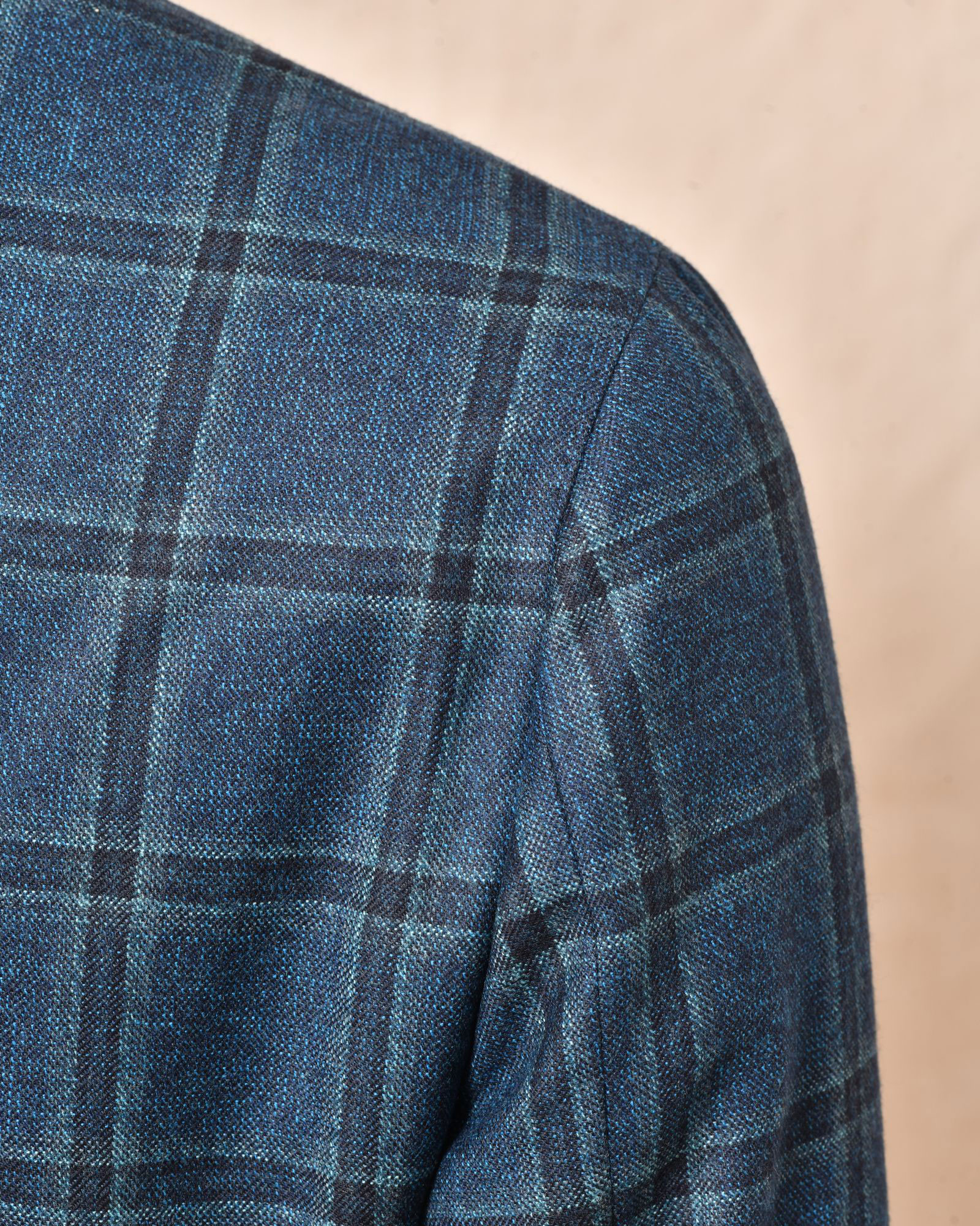 Veste bleue à carreaux Fugàto