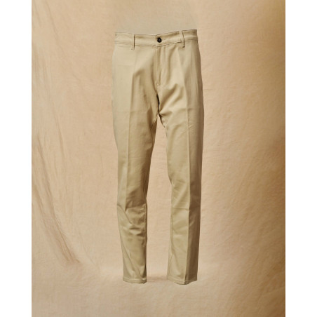 Pantalon en coton beige Cruna