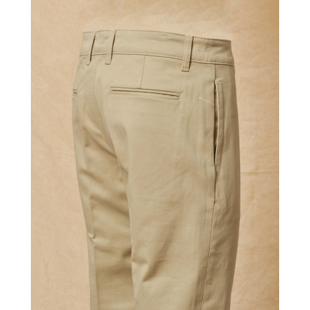 Pantalon en coton beige Cruna