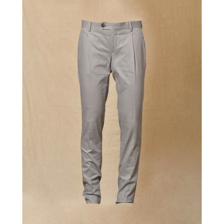 Pantalon gris clair avec pinces à l'avant Rodrigo