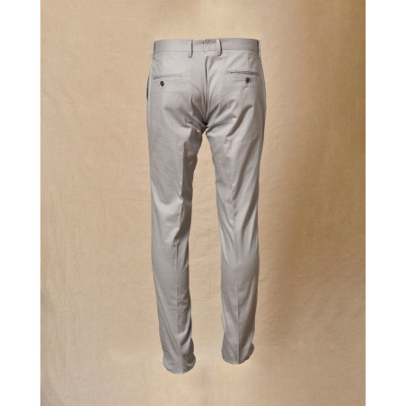 Pantalon gris clair avec pinces à l'avant Rodrigo