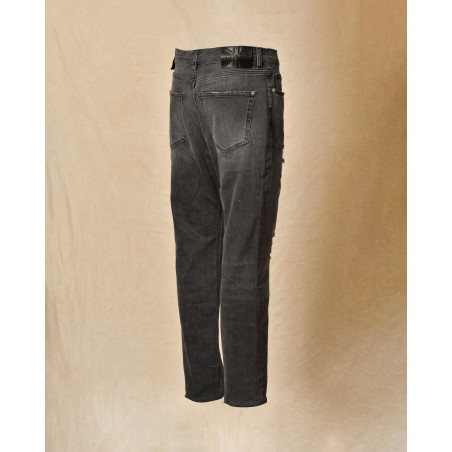 Jean gris délavé avec détails déchirés John Richmond