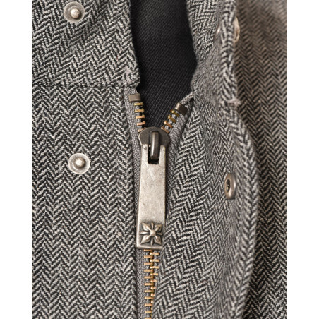 Manteau doudoune à œillets fantaisie gris John Richmond