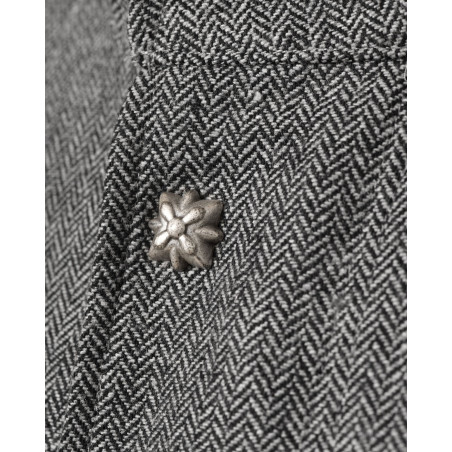 Manteau doudoune à œillets fantaisie gris John Richmond