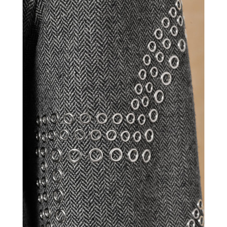 Manteau doudoune à œillets fantaisie gris John Richmond