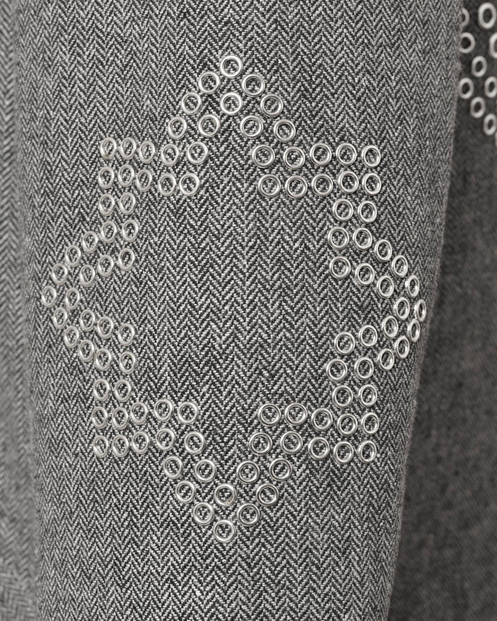 Manteau doudoune à œillets fantaisie gris John Richmond