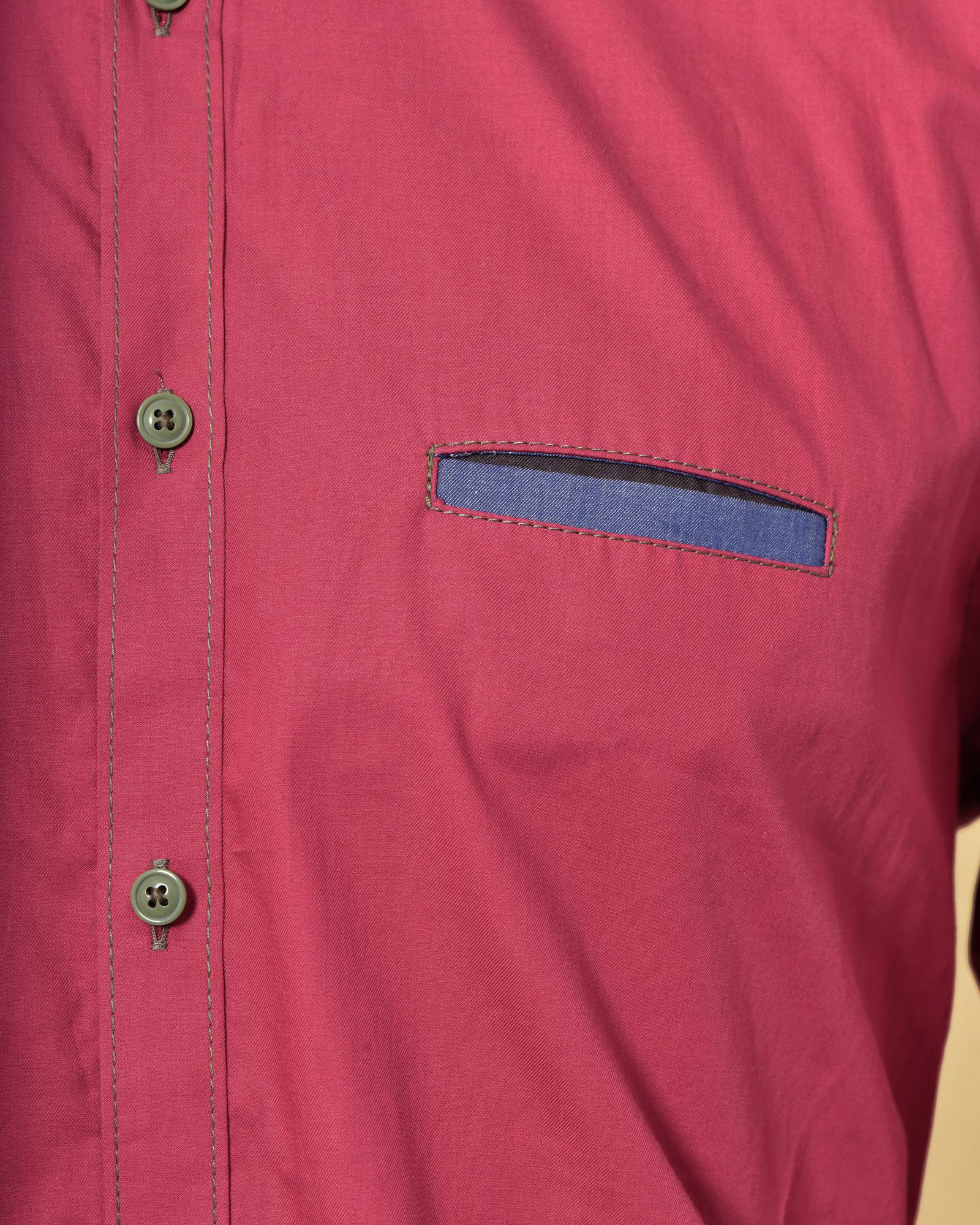 Chemise en coton bordeaux Blue Industry