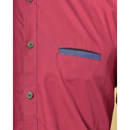 Chemise en coton bordeaux Blue Industry