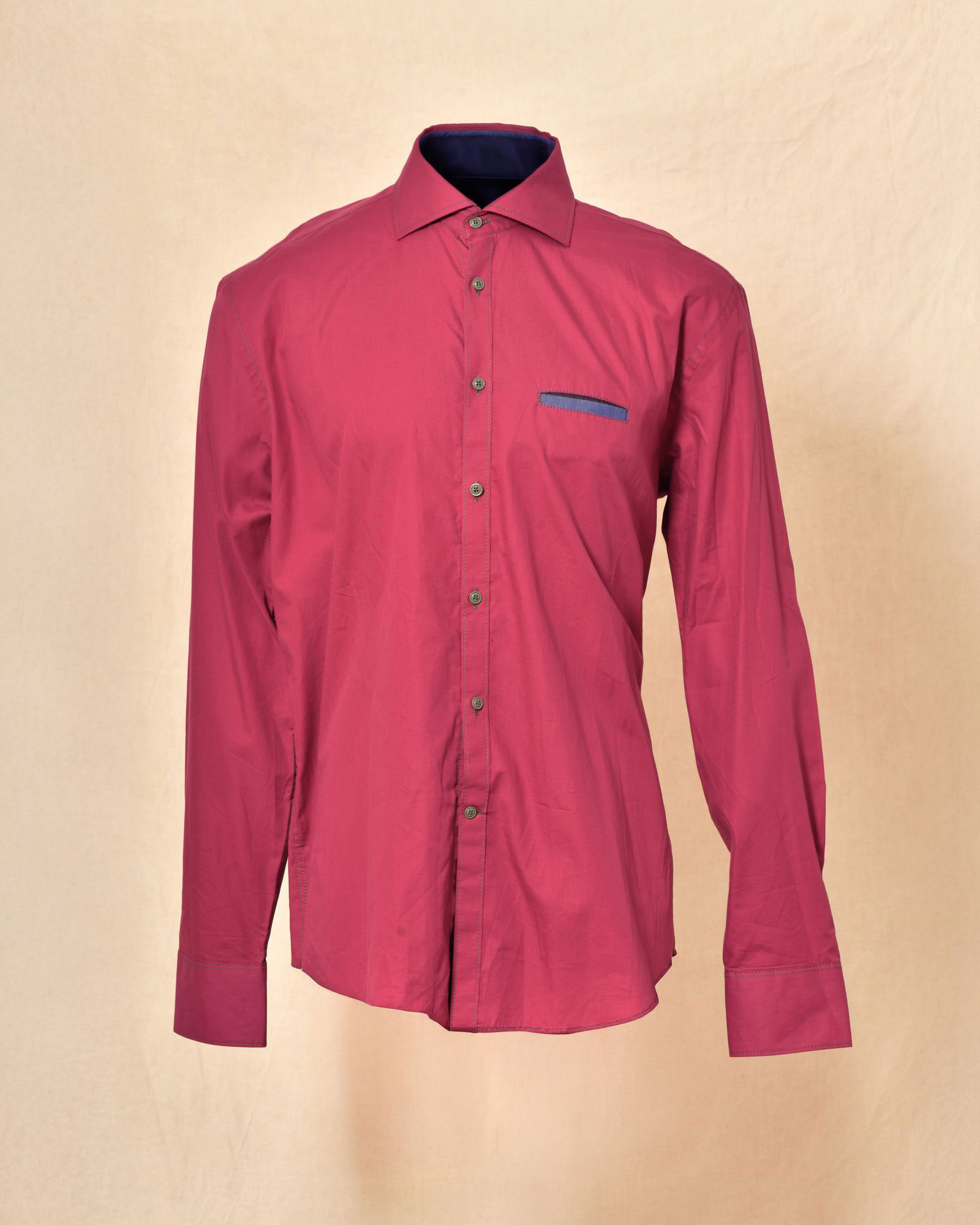 Chemise en coton bordeaux Blue Industry