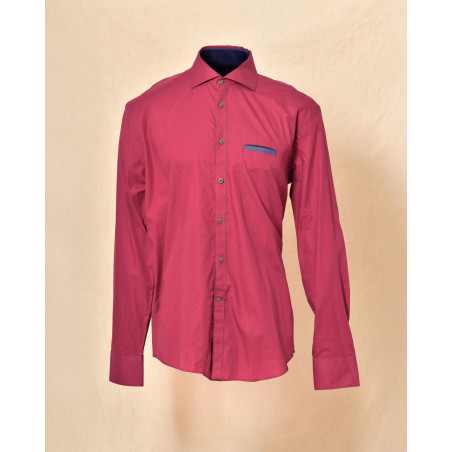 Chemise en coton bordeaux Blue Industry